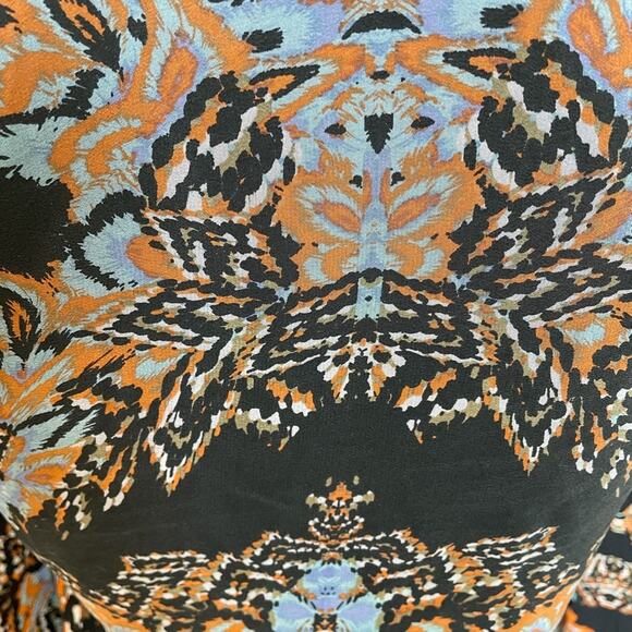 Twelfth Street by Cynthia Vincent Abstract Floral Silk Cardigan Small - Picture 11 of 13